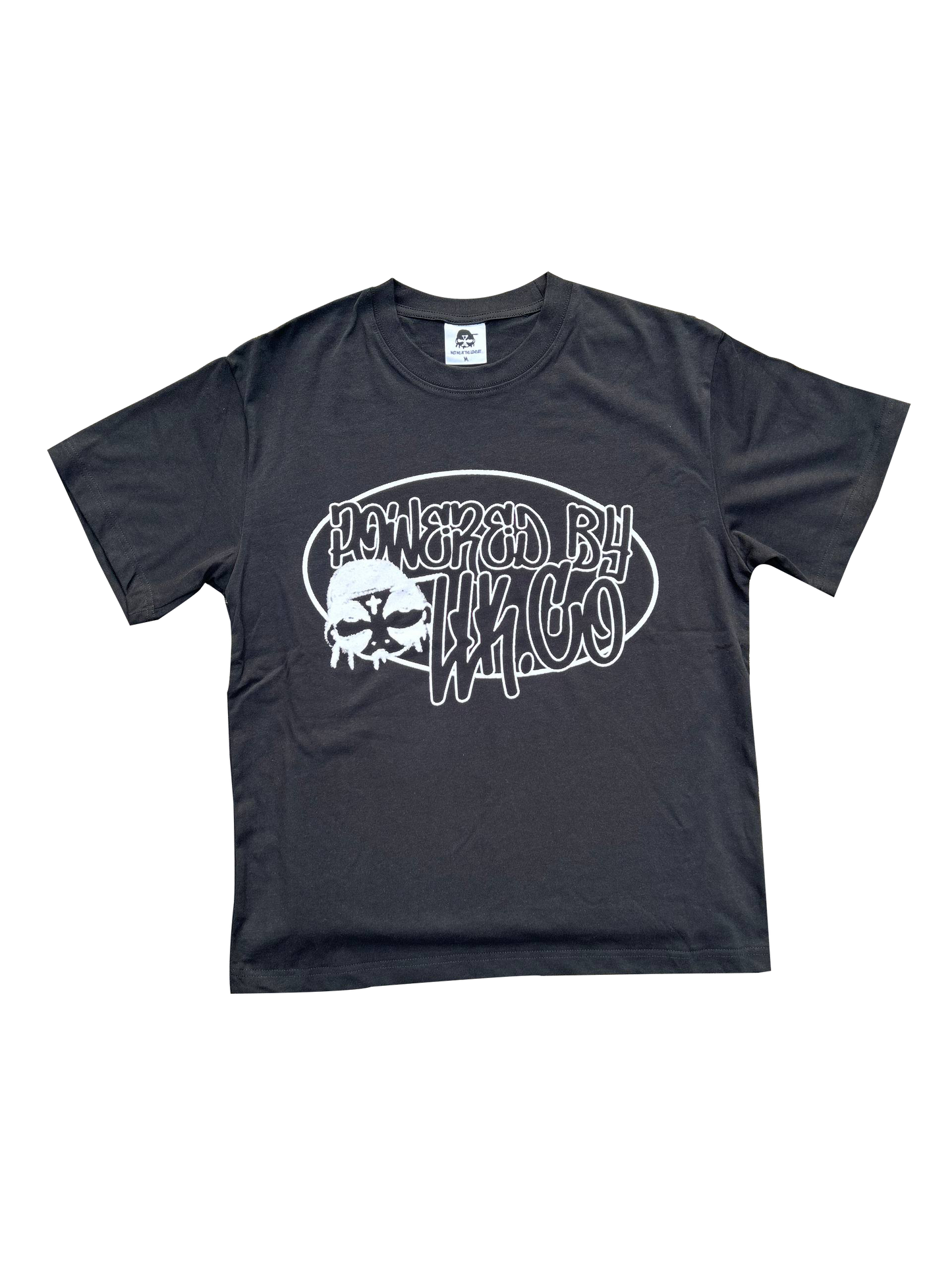 WHITE OG POWERED BY LLK.Co SHORT SLEEVE BLACK TEE