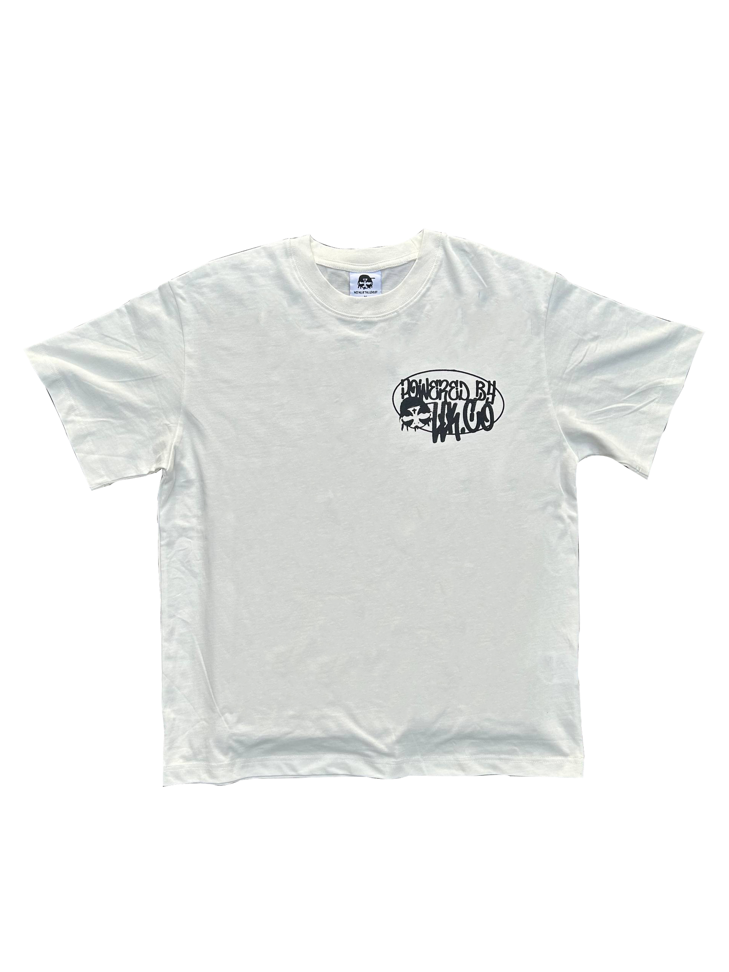 BLACK OG POWERED BY LLK.Co SHORT SLEEVE WHITE TEE
