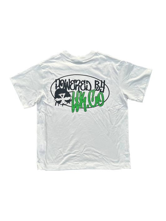 GREEN OG POWERED BY LLK.Co SHORT SLEEVE WHITE TEE