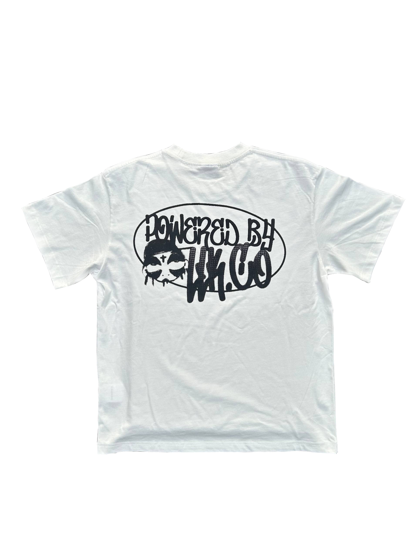 BLACK OG POWERED BY LLK.Co SHORT SLEEVE WHITE TEE